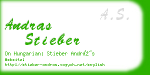 andras stieber business card